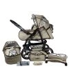 Bergsteiger 10tlg. Set: Kombi Kinderwagen "Rio" In Beige/Gemustert