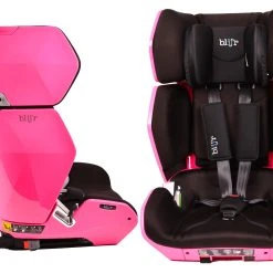 Blij’r Blij'r Uniek Autokindersitz I-size - 76cm - 150cm - ISOfix Pink/schwarz