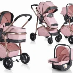 Cangaroo Kombikinderwagen 3 In 1 Milan In Rosa