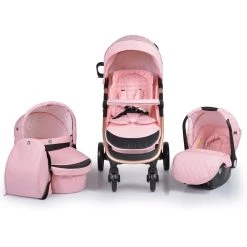 Cangaroo Kombikinderwagen Noble 3 In 1 In Rosa