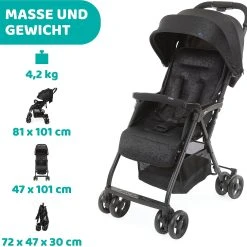 CHICCO Buggy Ohlala' 3, Schwarz -Chicco shop chicco buggy ohlala 3 schwarz 3