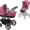 CYBEX Kombi Kinderwagen TALOS S, 2in1, Magnolia Pink/ Purple
