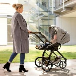 Chicco shop -Chicco shop gesslein kombi kinderwagen fx4 soft classic schwarz tabak inkl cx3 wanne and adapter 11