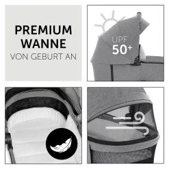 HAUCK 2in1 Kombi Kinderwagen Vision X Set Silver, Melange Grey -Chicco shop hauck 2in1 kombi kinderwagen vision x set silver melange grey 5