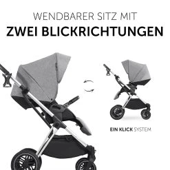 HAUCK 2in1 Kombi Kinderwagen Vision X Set Silver, Melange Grey -Chicco shop hauck 2in1 kombi kinderwagen vision x set silver melange grey 9