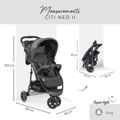 HAUCK Buggy Citi Neo II, Caviar/stone -Chicco shop hauck buggy citi neo ii caviar stone 3