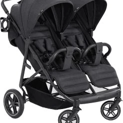 HAUCK Geschwisterwagen Uptown Duo, Melange Black