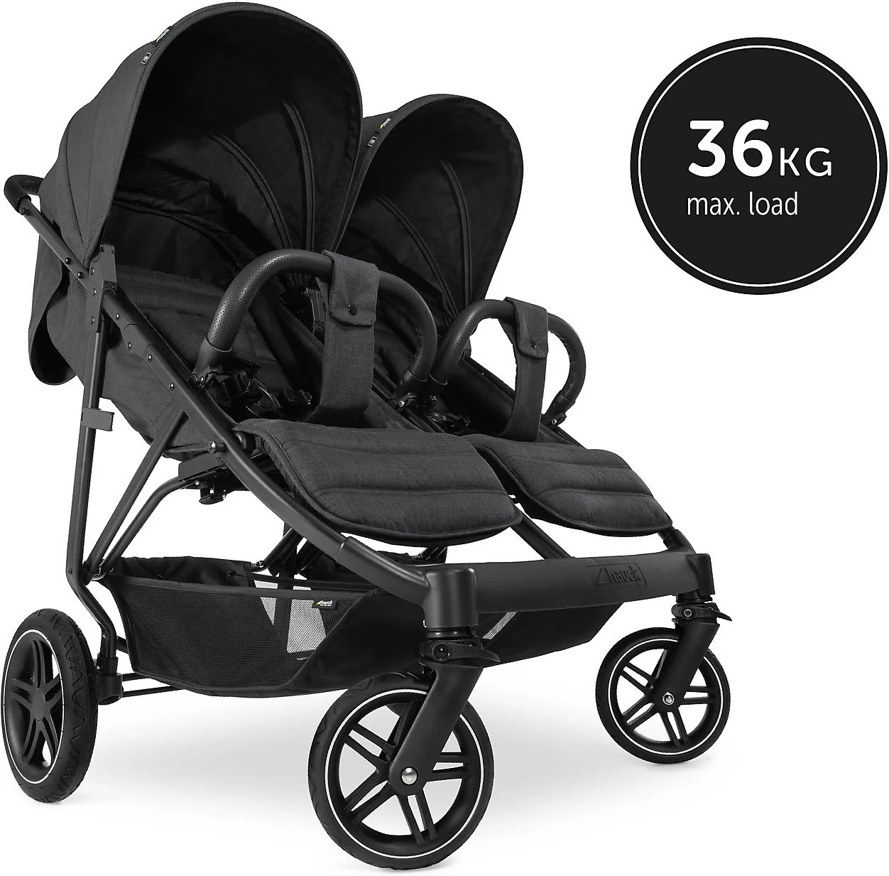 HAUCK Geschwisterwagen Uptown Duo, Melange Black 12 HAUCK Geschwisterwagen Uptown Duo, Melange Black – Bild 10