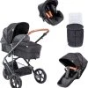 HAUCK Kombi Kinderwagen Pacific 3 Shop N Drive, Caviar