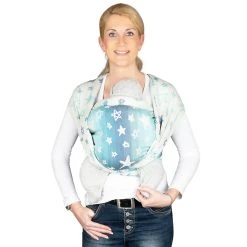 Hoppediz Babytragetuch Tragetuch KbA-Qualität Singapur Blue