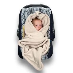 Hoppediz Einschlagdecke Fleece Babydecke In Creme