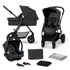 Kinderkraft Kombi Kinderwagen, 3in1 MOOV CT Black