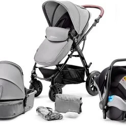 Kinderkraft Kombi Kinderwagen Moov, 3in1, Hellgrau