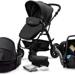 Kinderkraft Kombi Kinderwagen Moov, 3in1, Schwarz
