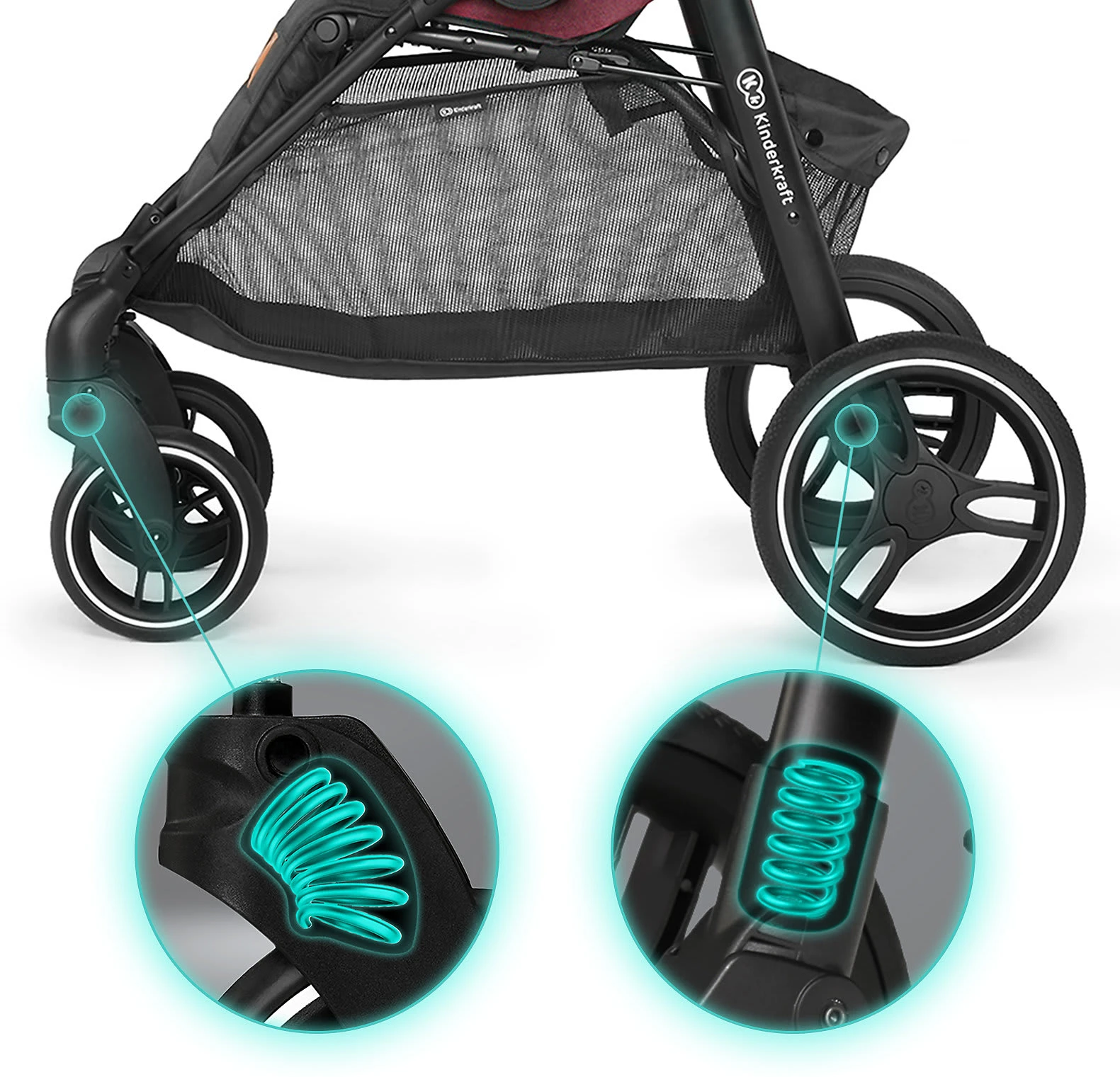 Kinderkraft Sportwagen Grande 2020, Burgunderrot 8 Kinderkraft Sportwagen Grande 2020, Burgunderrot – Bild 6