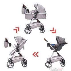 Lalalux Kinderwagen " Babyboomer " In Beige/dunkelgrau -Chicco shop lalalux kinderwagen babyboomer in beige dunkelgrau 3