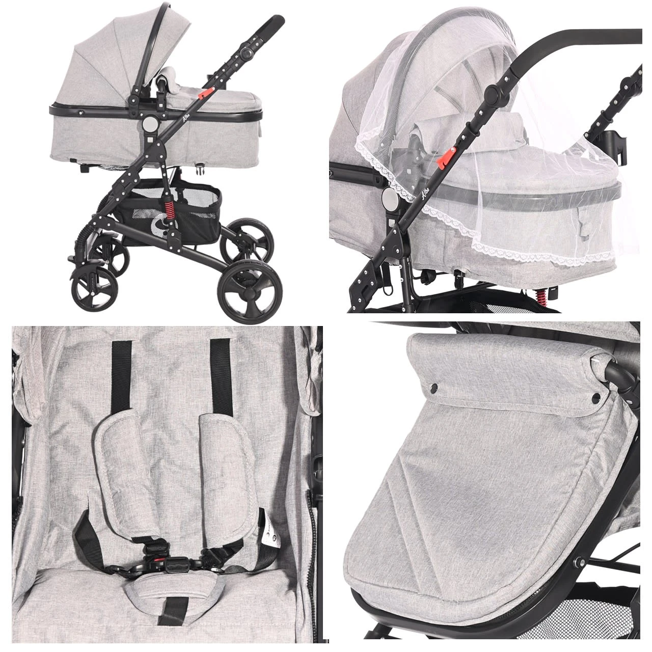 Lorelli Kinderwagen Alba Classic In Rosa 7 Lorelli Kinderwagen Alba Classic In Rosa – Bild 5