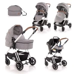 Lorelli Kombikinderwagen Angel 3 In 1 In Grau