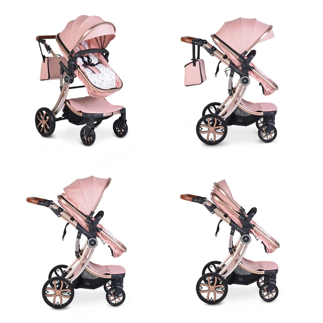 Moni Kinderwagen Polly 3 In 1 In Rosa 5 Moni Kinderwagen Polly 3 In 1 In Rosa – Bild 3