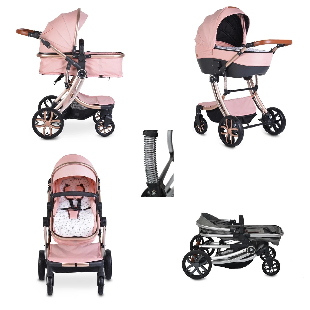 Moni Kinderwagen Polly 3 In 1 In Rosa 6 Moni Kinderwagen Polly 3 In 1 In Rosa – Bild 4