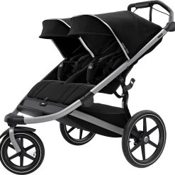 Thule Urban Glide 2, Geschwisterwagen Aluminium/Jet Schwarz